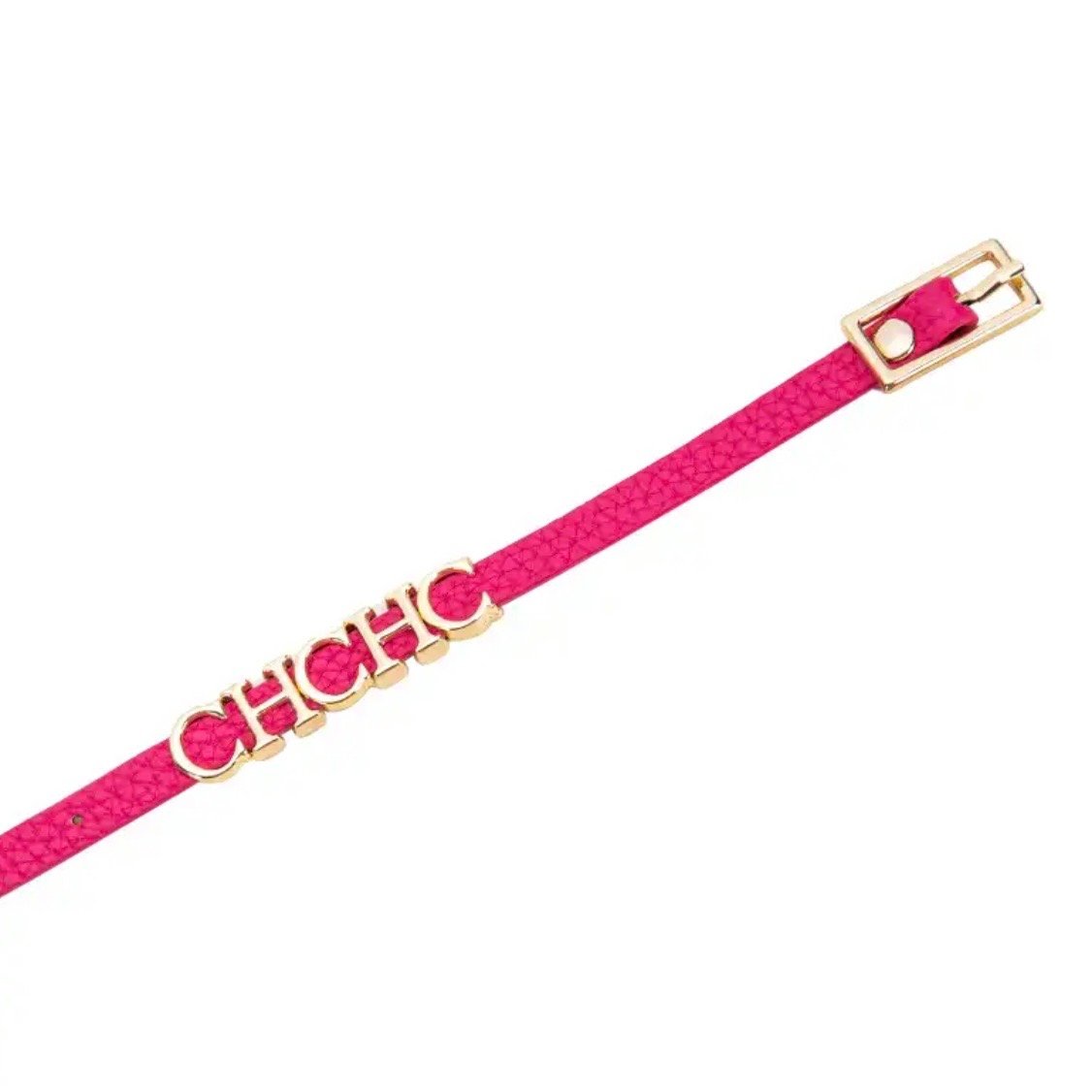 PULSERA CH DE PIEL - ROSA