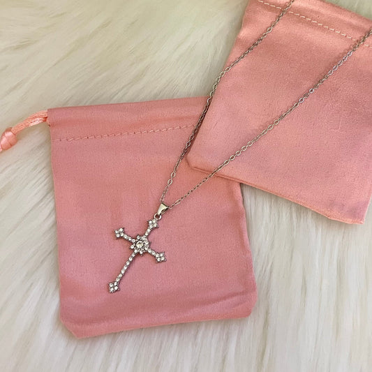 SILVER CROSS NECKLACE